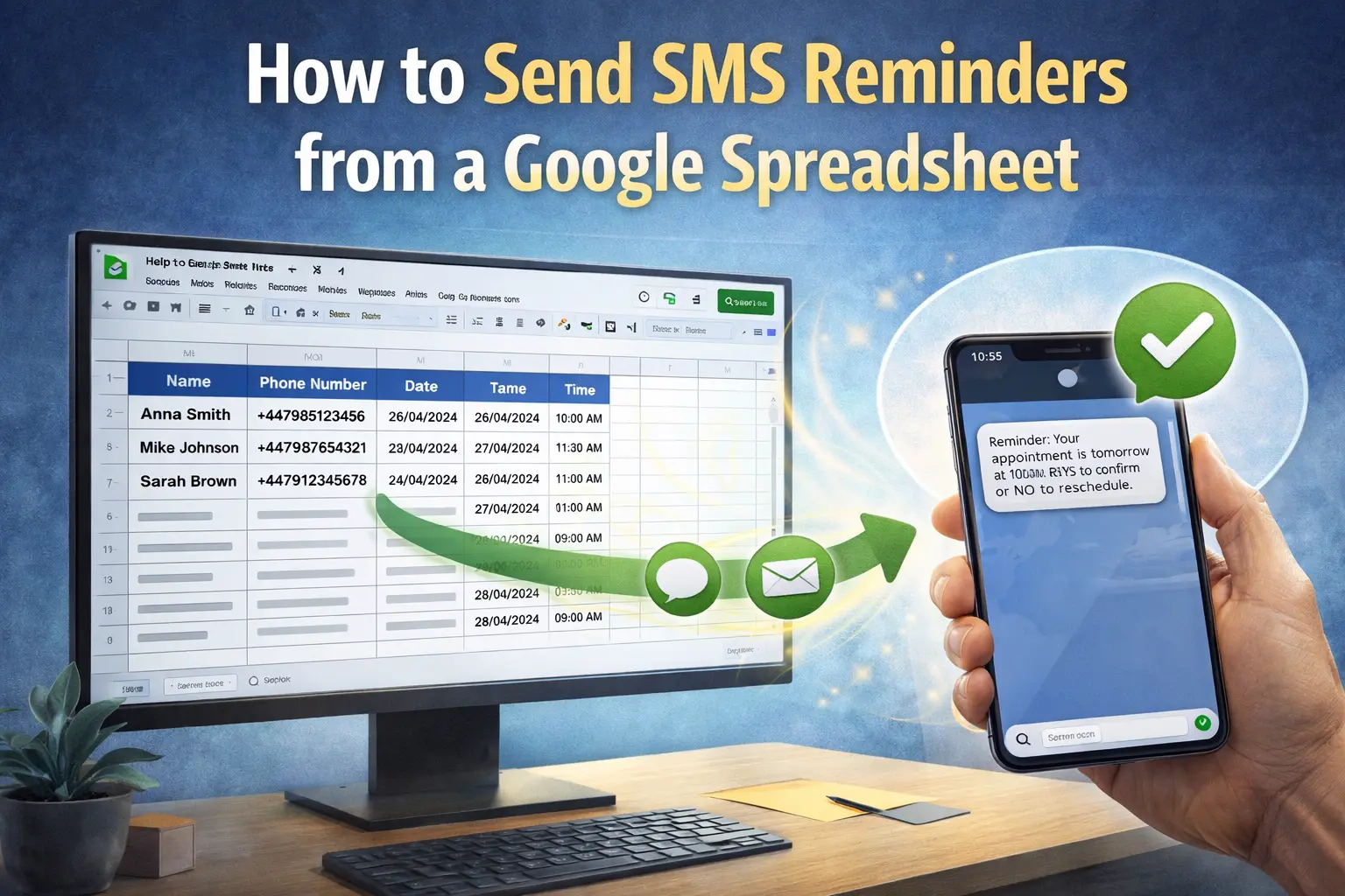 How to Send SMS Reminders from a Google Spreadsheet