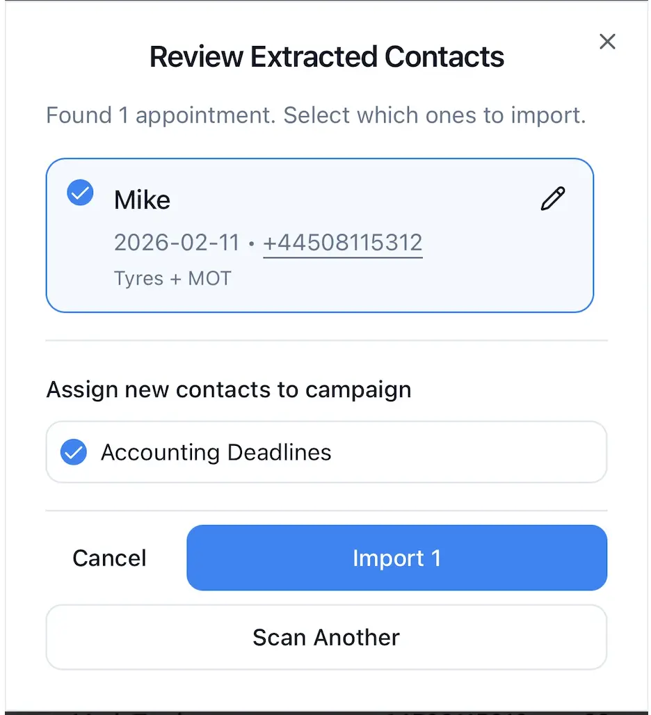 How to Import Contacts by Scanning Your Paper Calendar
