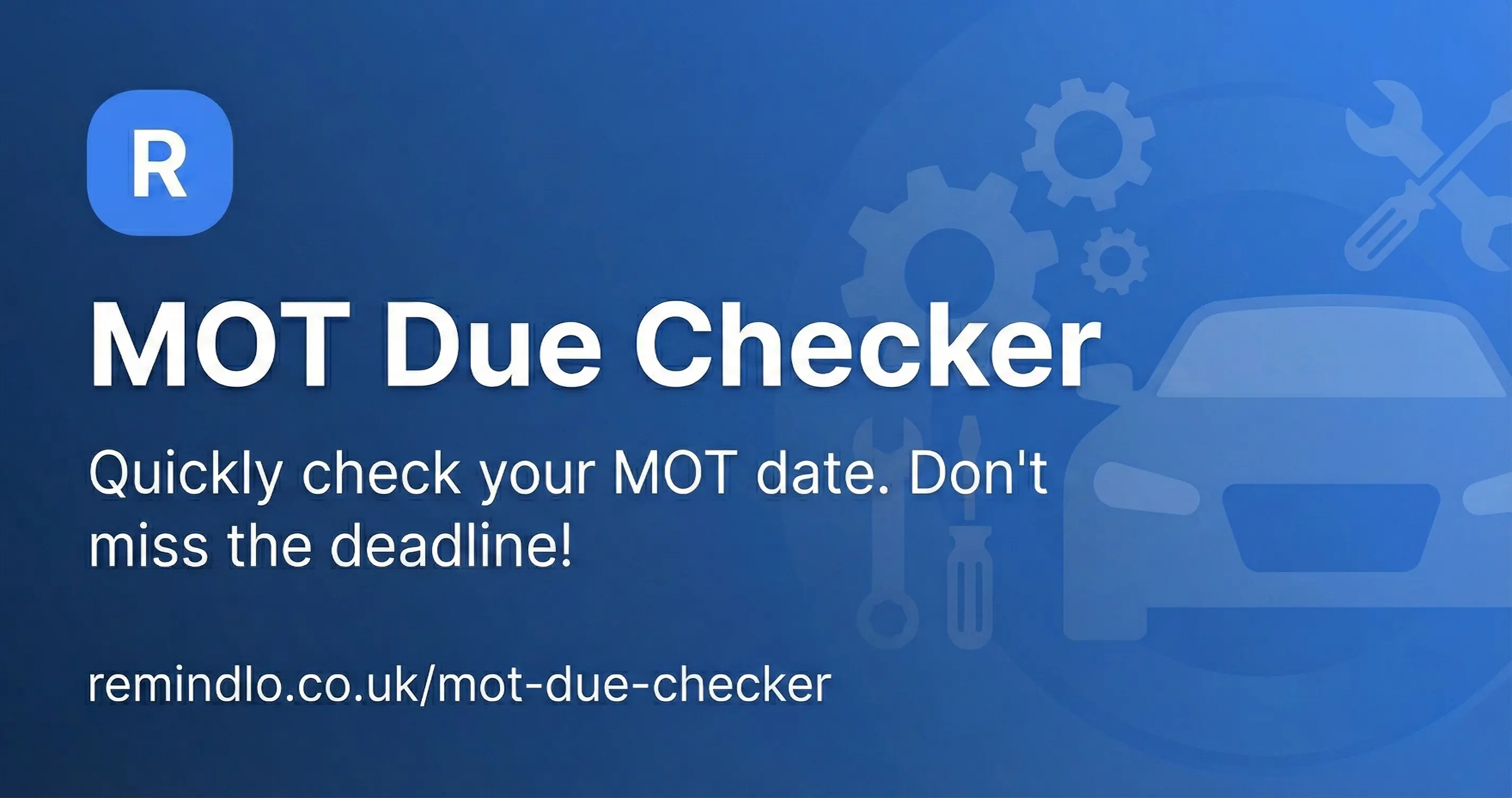 Free MOT Due Date Checker: Check When Your MOT Expires